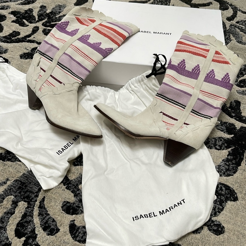 Isabel Marant boots ecru pink size 41